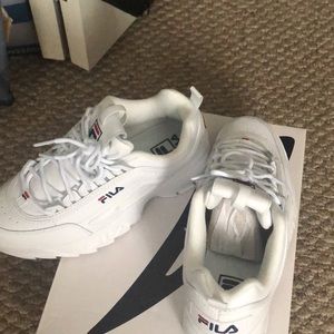 Fila white sneakers